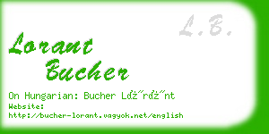 lorant bucher business card